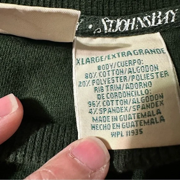 St. John's Bay Forest Green Crew Neck Sweater - Picture 4 of 4